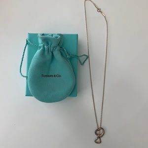 Authentic Tiffany & Co Elsa Peretti Open Heart Lariat Necklace
